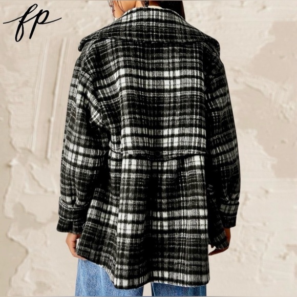 Free People Highlands Wool Blend PeaCoat, MED NWOT - Picture 2 of 8